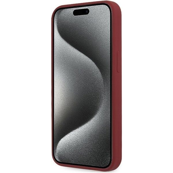 BMW BMW BMHMP15LSLBLRE iPhone 15 Pro 6.1" czerwony/red hardcase Silicone Big Logo MagSafe