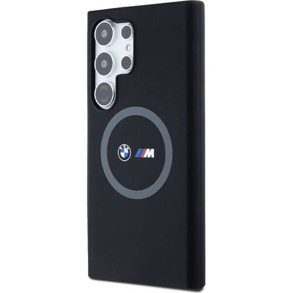 BMW BMW BMHMS24L23SROK S24 Ultra S928 czarny/black hardcase M Silicone Printed Ring MagSafe