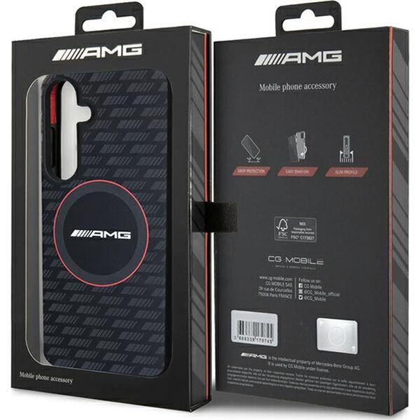 Mercedes Etui AMG AMHMS24S23SMRK Samsung Galaxy S24 hardcase Silicone Carbon Pattern MagSafe czarny/black