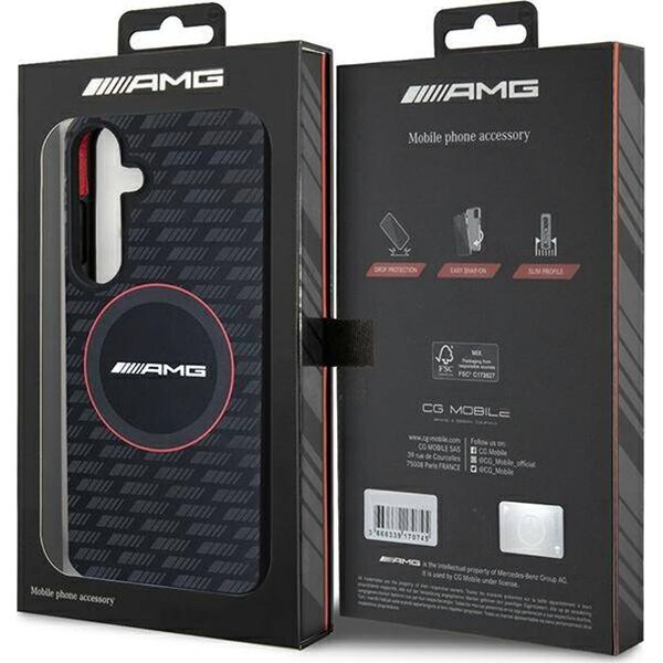 Mercedes Etui AMG AMHMS24S23SMRK Samsung Galaxy S24 hardcase Silicone Carbon Pattern MagSafe czarny/black