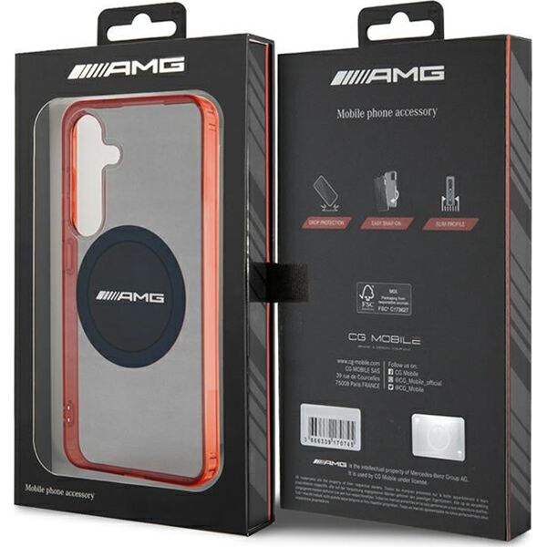 Mercedes Etui AMG AMHMS24S23HBCK Samsung Galaxy S24 hardcase Transparent Bicolor MagSafe czarny/black