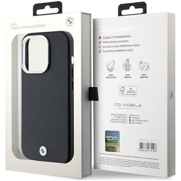 BMW Etui BMW BMHMP14L23PUFWK Apple iPhone 14 Pro Signature Wrapped Metal MagSafe czarny/black
