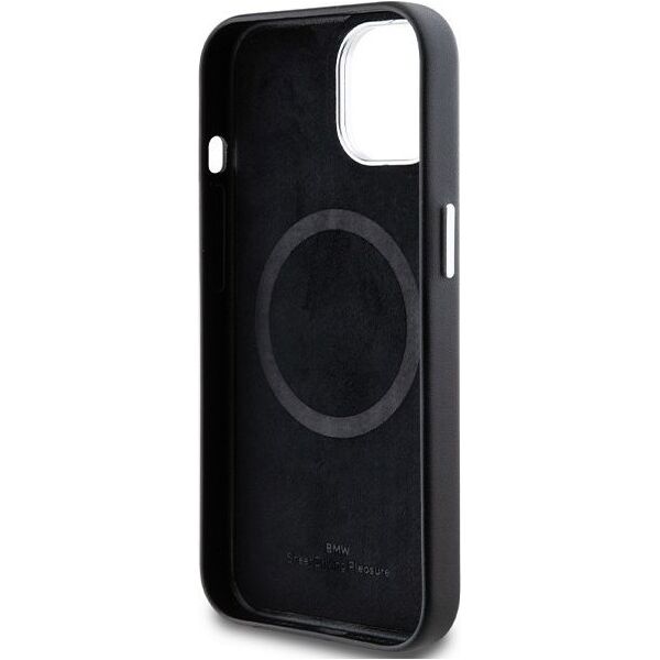 BMW Etui BMW BMHMP15M23PUFWK Apple iPhone 15 Plus / 14 Plus Signature Wrapped Metal MagSafe czarny/black