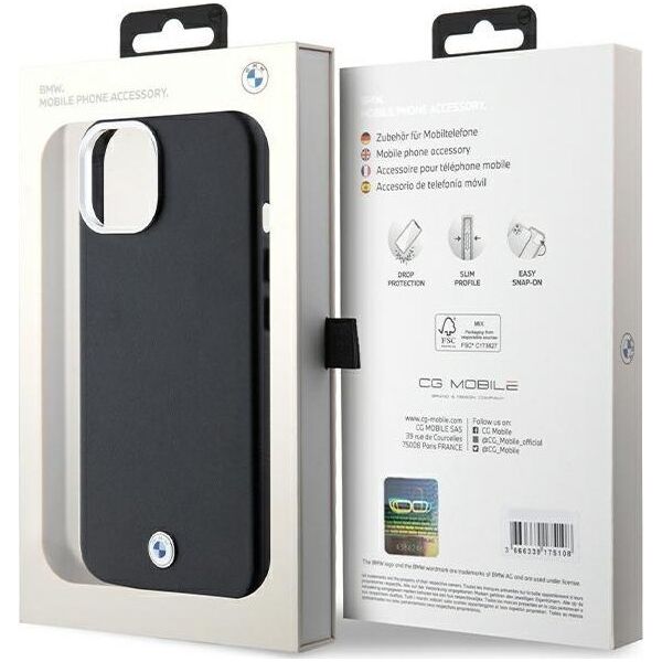 BMW Etui BMW BMHMP15M23PUFWK Apple iPhone 15 Plus / 14 Plus Signature Wrapped Metal MagSafe czarny/black