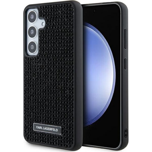 Karl Lagerfeld Etui Karl Lagerfeld KLHCS24SHDSPRK Samsung Galaxy S24 hardcase Rhinestone Metal Logo czarny/black