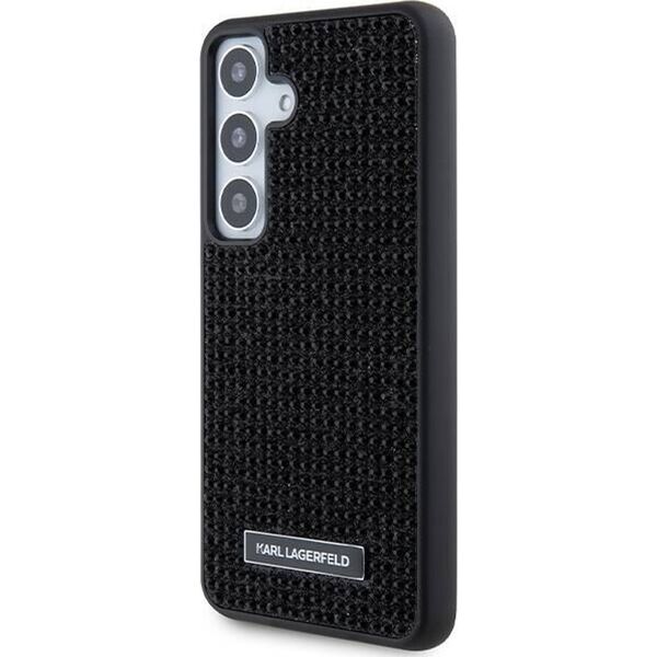Karl Lagerfeld Etui Karl Lagerfeld KLHCS24SHDSPRK Samsung Galaxy S24 hardcase Rhinestone Metal Logo czarny/black