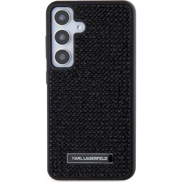 Karl Lagerfeld Etui Karl Lagerfeld KLHCS24SHDSPRK Samsung Galaxy S24 hardcase Rhinestone Metal Logo czarny/black