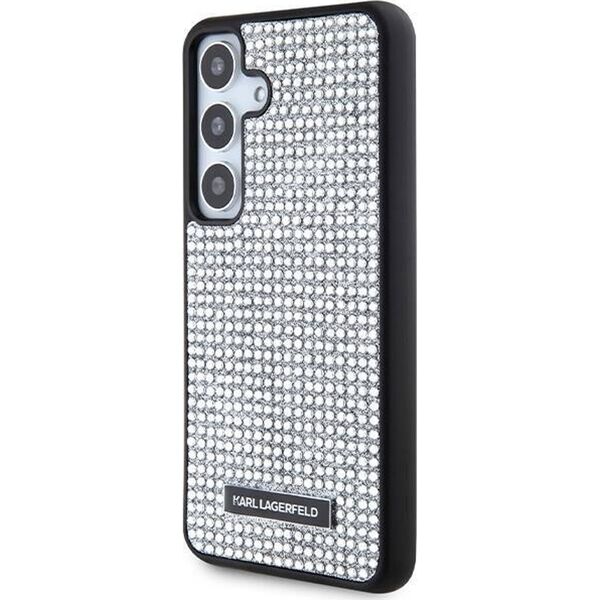 Karl Lagerfeld Etui Karl Lagerfeld KLHCS24SHDSPRS Samsung Galaxy S24 hardcase Rhinestone Metal Logo srebrny/silver