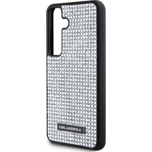 Karl Lagerfeld Etui Karl Lagerfeld KLHCS24SHDSPRS Samsung Galaxy S24 hardcase Rhinestone Metal Logo srebrny/silver
