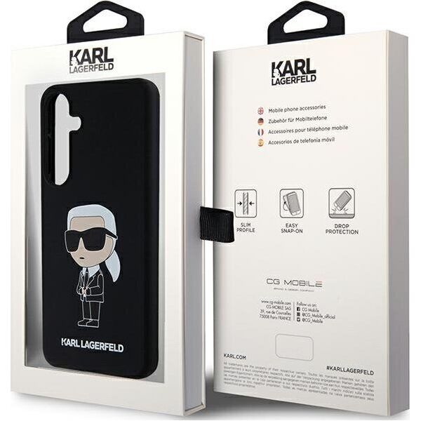 Karl Lagerfeld Karl Lagerfeld KLHCS24SSNIKBCK S24 S921 hardcase czarny/black Silicone Ikonik NoSize