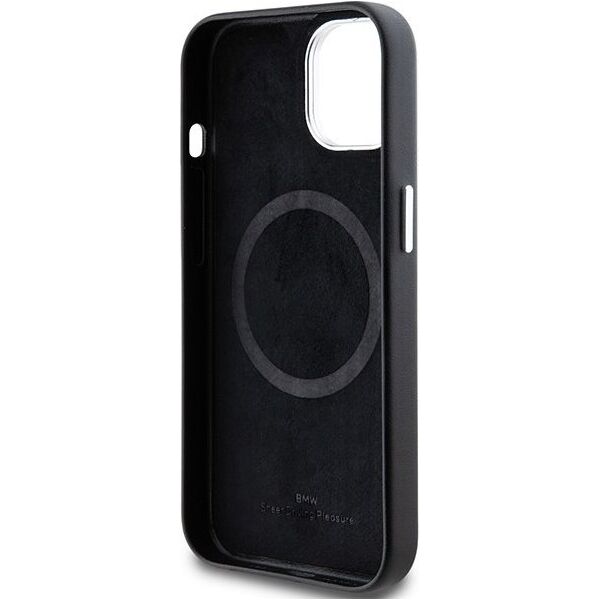 BMW Etui BMW BMHMP15S23PUFWK Apple iPhone 15 / 14 / 13 Signature Wrapped Metal MagSafe czarny/black