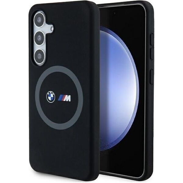 BMW Etui BMW BMHMS24S23SROK Samsung Galaxy S24 hardcase M Silicone Printed Ring MagSafe czarny/black