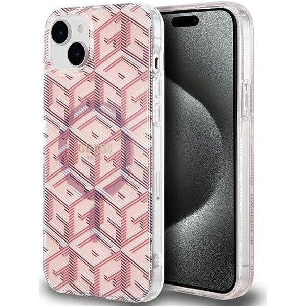 Guess GUESS GUHMP15MHGCUSTGP IPHONE 15 PLUS / 14 PLUS 6.7" RÓŻOWY/PINK HARDCASE IML GCUBE MAGSAFE standard