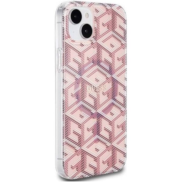 Guess GUESS GUHMP15MHGCUSTGP IPHONE 15 PLUS / 14 PLUS 6.7" RÓŻOWY/PINK HARDCASE IML GCUBE MAGSAFE standard