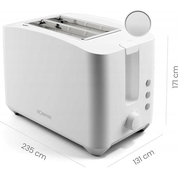 Toster Bomann Bomann TA 6065 CB white 2 Slice Toaster