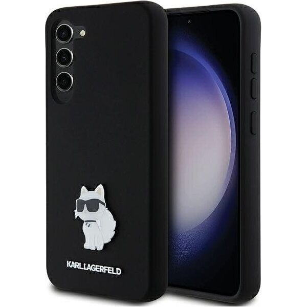 Karl Lagerfeld Etui Karl Lagerfeld KLHCS23MSMHCNPK Samsung Galaxy S23+ Plus hardcase Silicone Choupette Metal Pin czarny/black