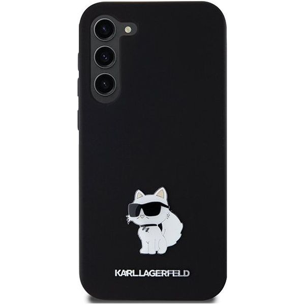 Karl Lagerfeld Etui Karl Lagerfeld KLHCS23MSMHCNPK Samsung Galaxy S23+ Plus hardcase Silicone Choupette Metal Pin czarny/black
