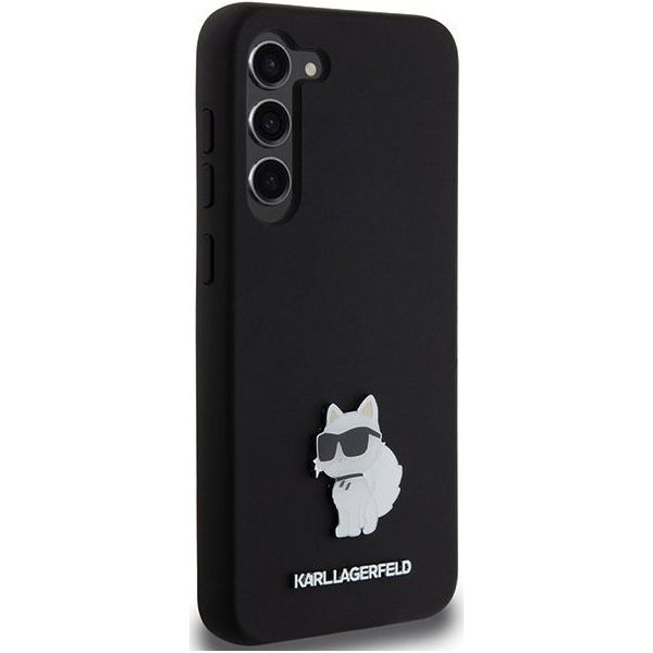 Karl Lagerfeld Etui Karl Lagerfeld KLHCS23MSMHCNPK Samsung Galaxy S23+ Plus hardcase Silicone Choupette Metal Pin czarny/black