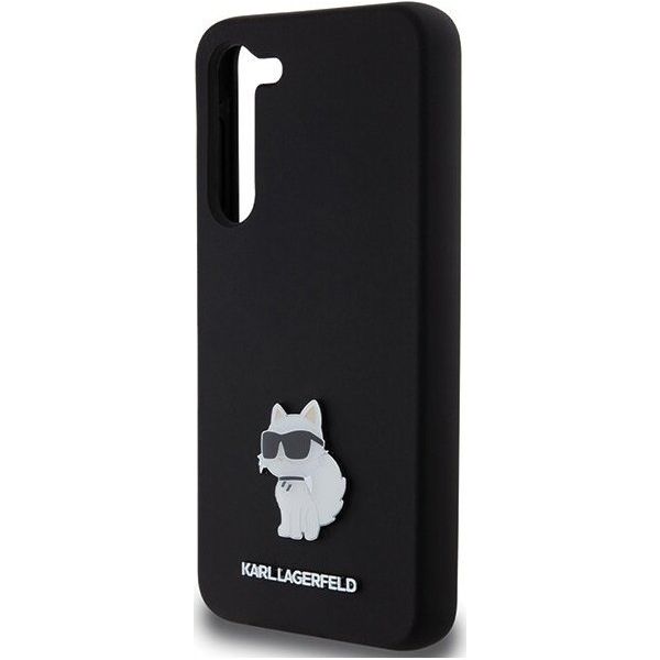 Karl Lagerfeld Etui Karl Lagerfeld KLHCS23MSMHCNPK Samsung Galaxy S23+ Plus hardcase Silicone Choupette Metal Pin czarny/black
