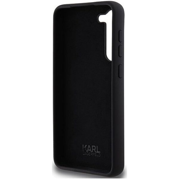 Karl Lagerfeld Etui Karl Lagerfeld KLHCS23MSMHCNPK Samsung Galaxy S23+ Plus hardcase Silicone Choupette Metal Pin czarny/black