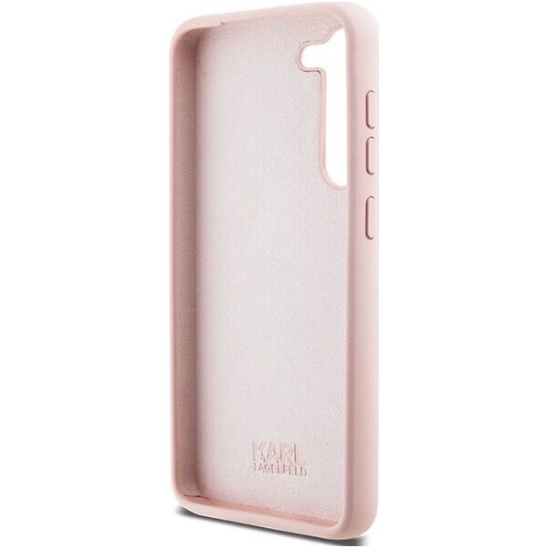 Karl Lagerfeld Etui Karl Lagerfeld KLHCS23MSMHCNPP Samsung Galaxy S23+ Plus Silicone Choupette Metal Pin różowy/pink