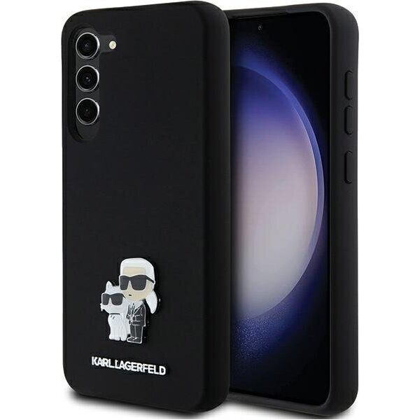 Karl Lagerfeld Etui Karl Lagerfeld KLHCS23MSMHKCNPK Samsung Galaxy S23+ Plus hardcase Silicone Karl&Choupette Metal Pin czarny/black