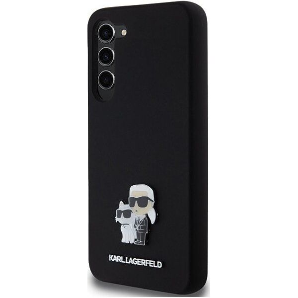 Karl Lagerfeld Etui Karl Lagerfeld KLHCS23MSMHKCNPK Samsung Galaxy S23+ Plus hardcase Silicone Karl&Choupette Metal Pin czarny/black