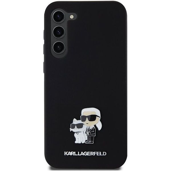 Karl Lagerfeld Etui Karl Lagerfeld KLHCS23MSMHKCNPK Samsung Galaxy S23+ Plus hardcase Silicone Karl&Choupette Metal Pin czarny/black