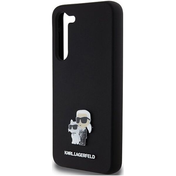Karl Lagerfeld Etui Karl Lagerfeld KLHCS23MSMHKCNPK Samsung Galaxy S23+ Plus hardcase Silicone Karl&Choupette Metal Pin czarny/black