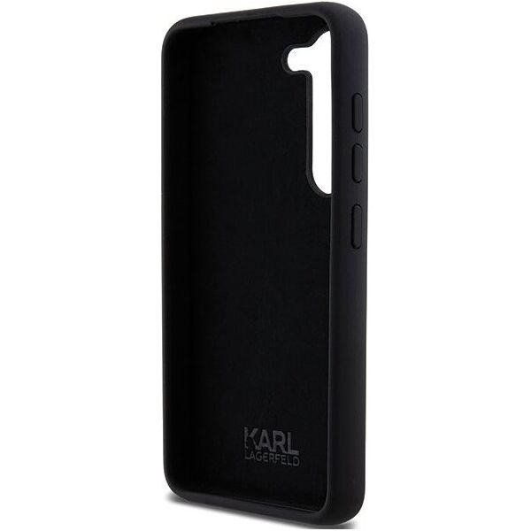 Karl Lagerfeld Etui Karl Lagerfeld KLHCS23SSMHKCNPK Samsung Galaxy S23 hardcase Silicone Karl&Choupette Metal Pin czarny/black