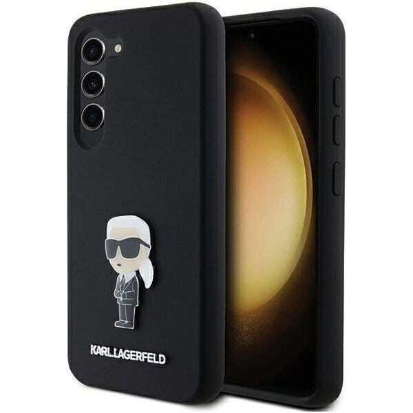 Karl Lagerfeld Etui Karl Lagerfeld KLHCS23SSMHKNPK Samsung Galaxy S23 Silicone Ikonik Metal Pin czarny/black
