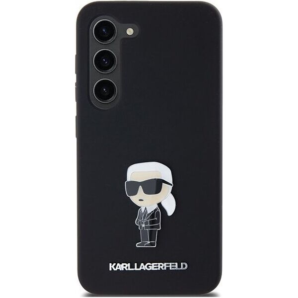 Karl Lagerfeld Etui Karl Lagerfeld KLHCS23SSMHKNPK Samsung Galaxy S23 Silicone Ikonik Metal Pin czarny/black