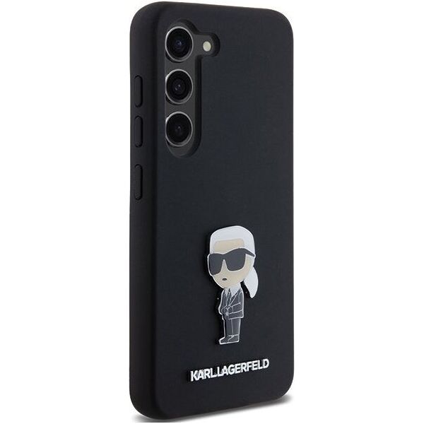 Karl Lagerfeld Etui Karl Lagerfeld KLHCS23SSMHKNPK Samsung Galaxy S23 Silicone Ikonik Metal Pin czarny/black