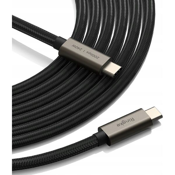 Kabel USB Ringke USB-C - USB-C 1 m Czarny (RGK1950)