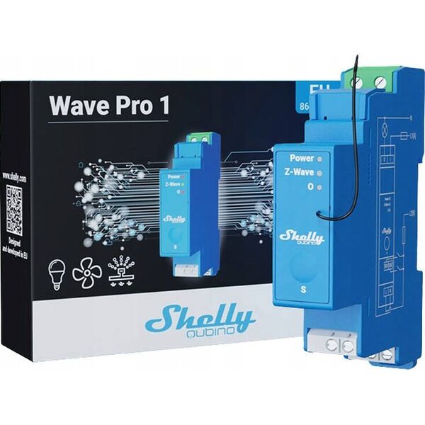 Shelly 1-kanałowy przekaźnik na szynę DIN Shelly Qubino Pro 1
