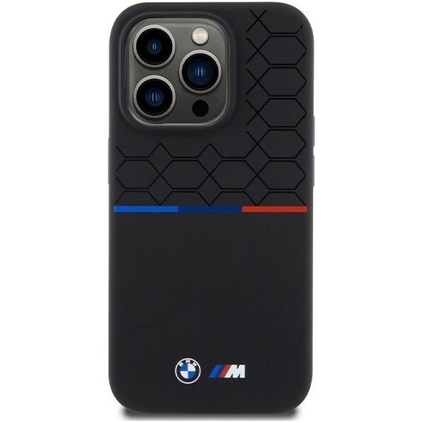 BMW BMW BMHMP15L22SMPK iPhone 15 Pro 6.1" czarny/black hardcase M Silicone Pattern MagSafe NoSize