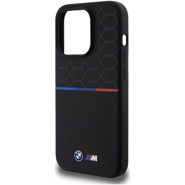 BMW BMW BMHMP15L22SMPK iPhone 15 Pro 6.1" czarny/black hardcase M Silicone Pattern MagSafe NoSize