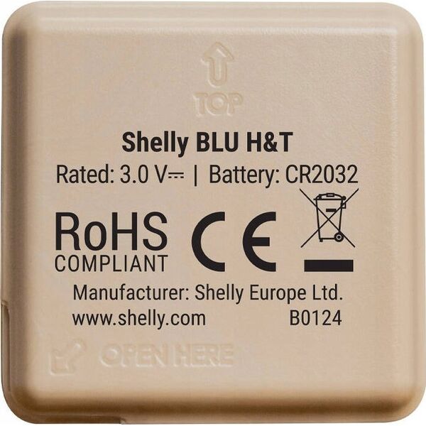 Shelly Shelly Plug & Play "Blu H&T Mocha" Temperatur- & Feuchtigkeitssensor BT / Batterie