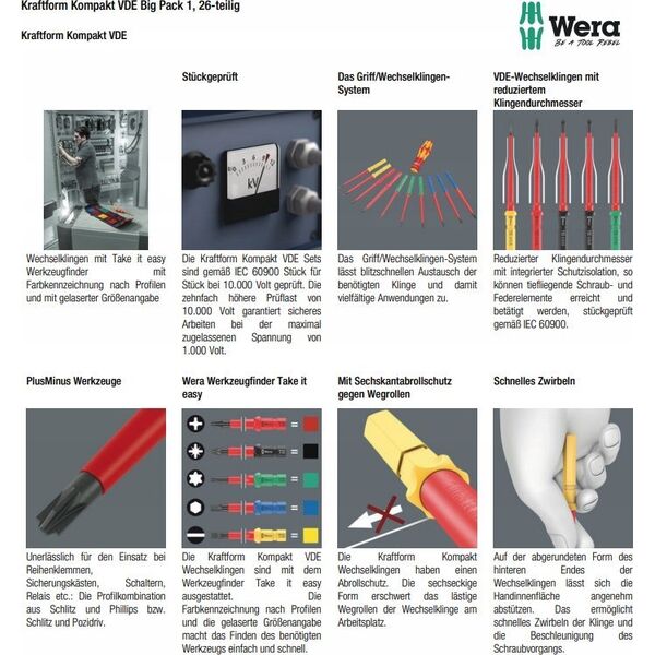 Wera Wera Kraftform Kompakt VDE 17 universal 1 Tool Finder