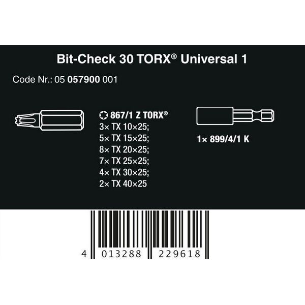 Wera Wera Bit-Check 30 TX universal 1 SB