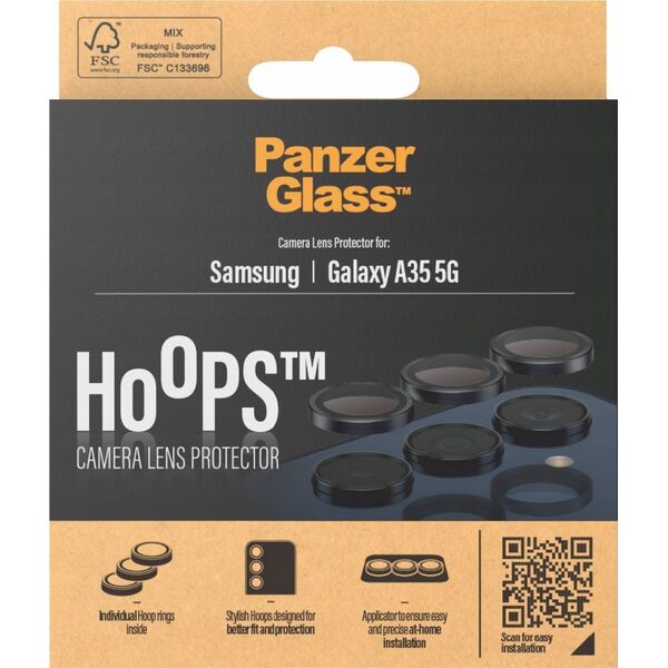 PanzerGlass PanzerGlass Hoops Camera Sam A35 5G A356 czarny/black 1226 camera lens protector hoop optic rings