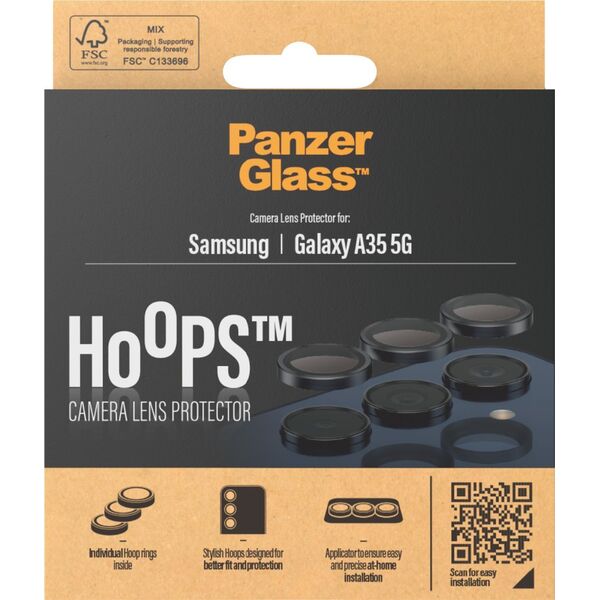 PanzerGlass PanzerGlass Hoops Camera Sam A35 5G A356 czarny/black 1226 camera lens protector hoop optic rings