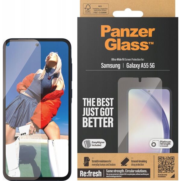 PanzerGlass PanzerGlass Ultra-Wide Fit Sam A55 5G A556 Screen Protection Easy Aligner Included 7358