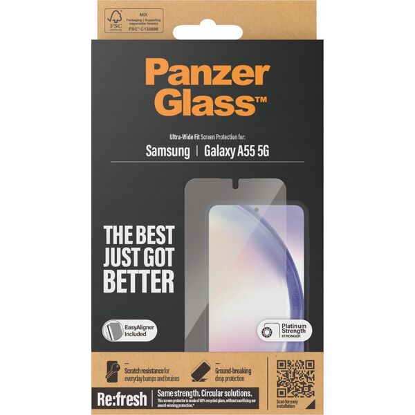 PanzerGlass PanzerGlass Ultra-Wide Fit Sam A55 5G A556 Screen Protection Easy Aligner Included 7358