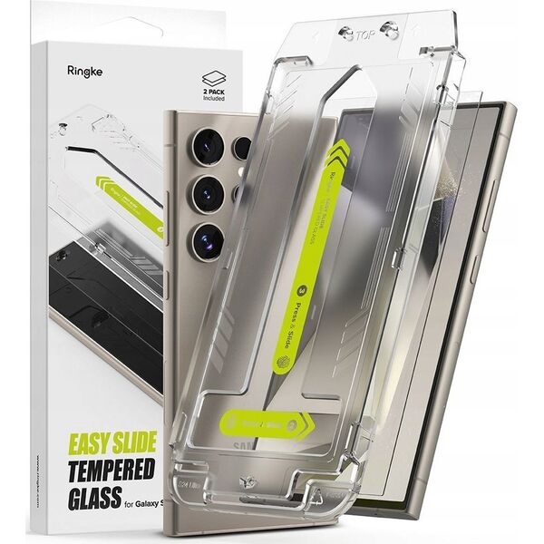Ringke SZKŁO HARTOWANE RINGKE EASY SLIDE 2-PACK GALAXY S24 ULTRA CLEAR