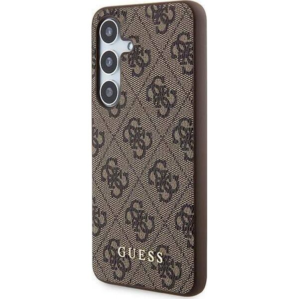 Guess Etui Guess GUHCS24SG4GFBR Samsung Galaxy S24 hardcase 4G Metal Gold Logo brązowy/brown