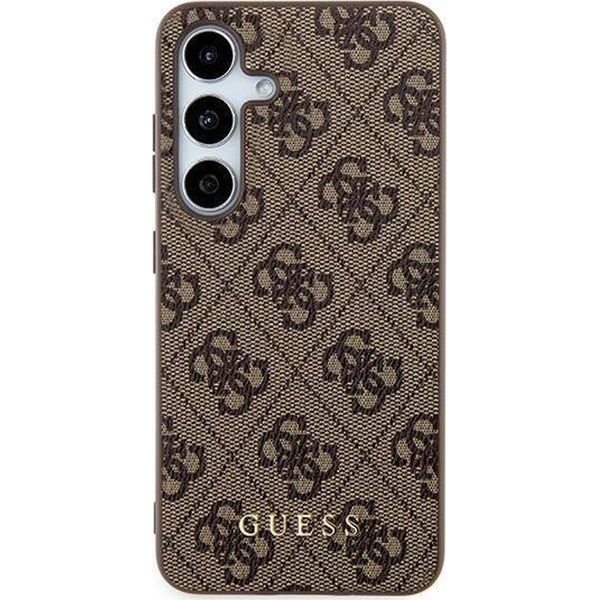 Guess Etui Guess GUHCS24SG4GFBR Samsung Galaxy S24 hardcase 4G Metal Gold Logo brązowy/brown