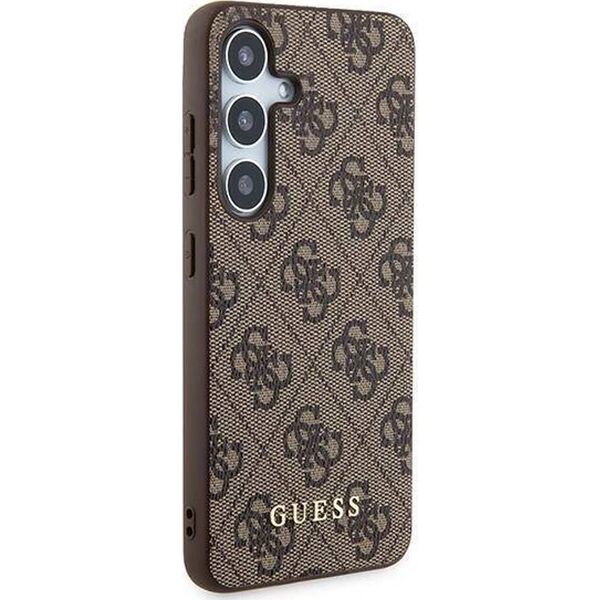 Guess Etui Guess GUHCS24SG4GFBR Samsung Galaxy S24 hardcase 4G Metal Gold Logo brązowy/brown