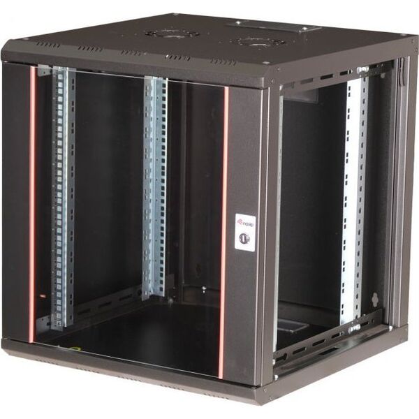 Szafa Equip Equip Serverschrank 19"  12U 600x600mm Glastür   schwarz