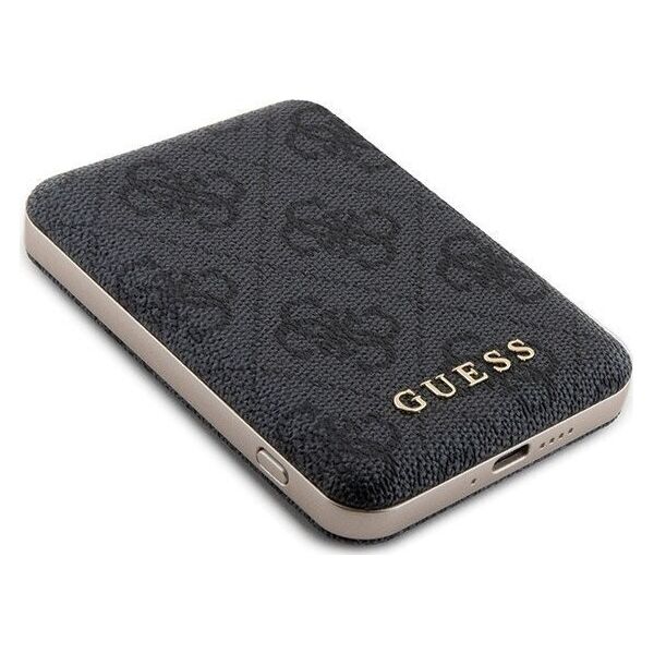 Guess Zestaw Guess GUBPM5P14L4GEMGK iPhone 14 Pro 6.1" hardcase + Powerbank 5000mAh MagSafe czarny/black 4G Metal Logo NoSize
